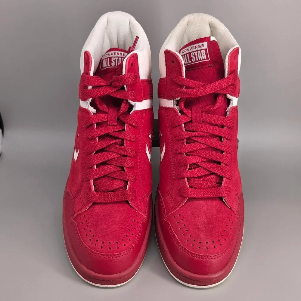 Converse Weapon Mid Mens 8.5 Womens 10 Red White Suede Basketball Retro A14832C